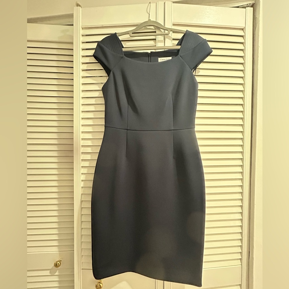 Calvin Klein Sophisticated Dark Blue Midi Dress
